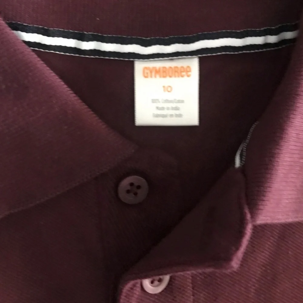 Gymboree Burgundy Polo Shirt - Classic Short Sleeve NWT